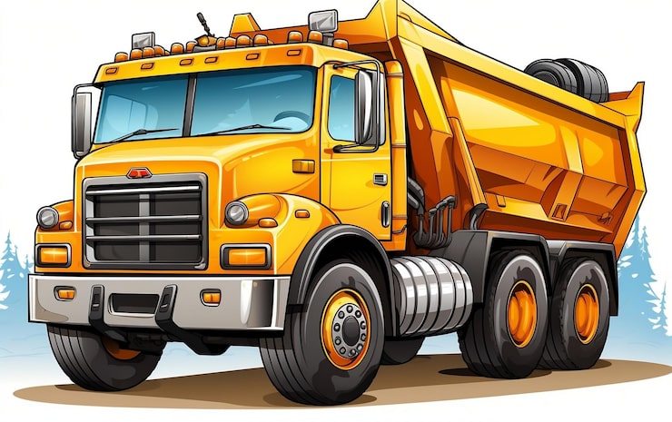 Photo dump truck ai generatif