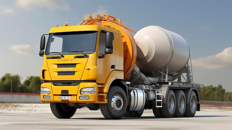 Photo foto truk molen semen