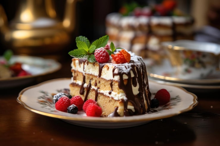 Foto frutta da dessert al lampone