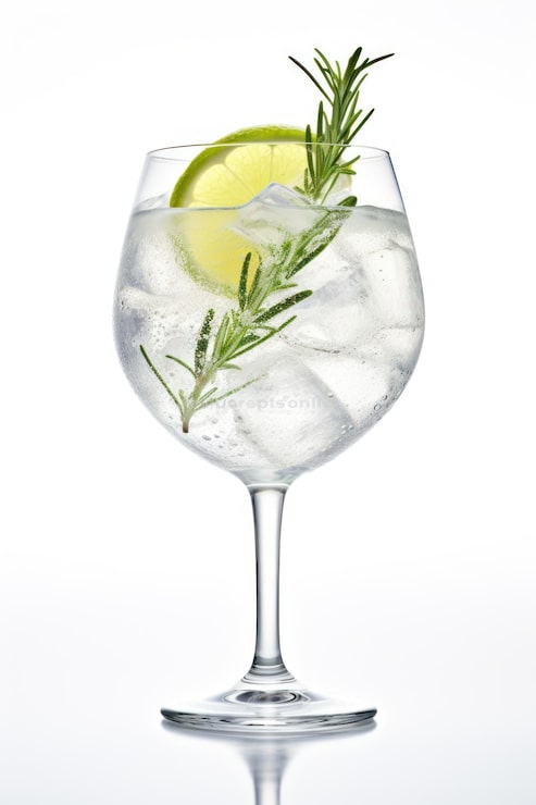 Foto gin e tonic cocktail bevanda a frutta