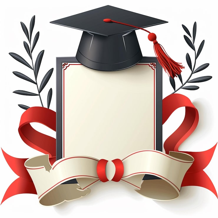 Foto graduation cap e diploma