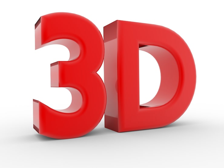 Photo ilustrasi font merah 3d di atas putih. render 3d