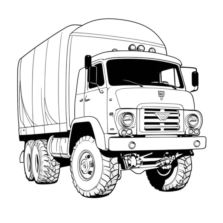 Photo latar belakang putih garis truk