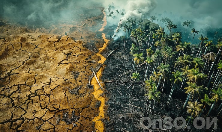 Photo meningkatkan pengetahuan publik tentang metode penggundulan hutan yang melanggar hukum generative ai