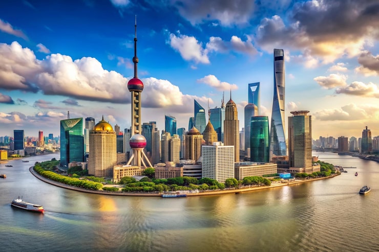 Photo panorama shanghai cina china shanghai bund pusat keuangan cina adalah salah satu kota paling makmur di asia