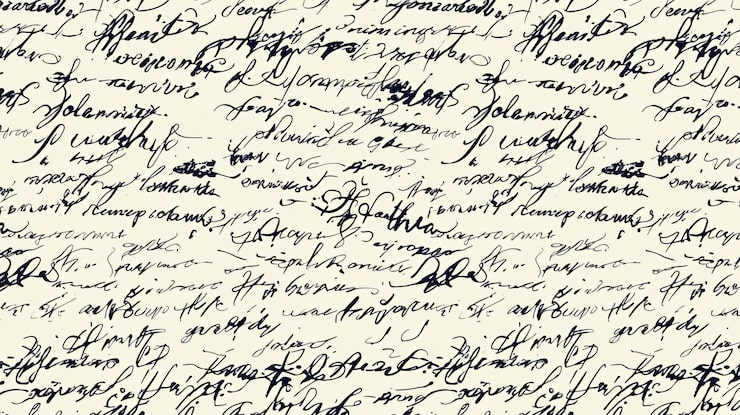 Foto questa è un'immagine di un manoscritto scritto a mano il testo è scritto in una bella scrittura fluente