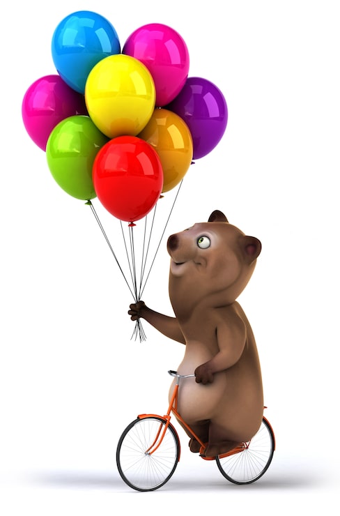 Photo render 3d beruang lucu