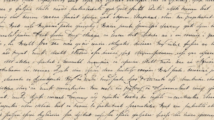 Foto scrittura a mano su sfondo di carta invecchiata