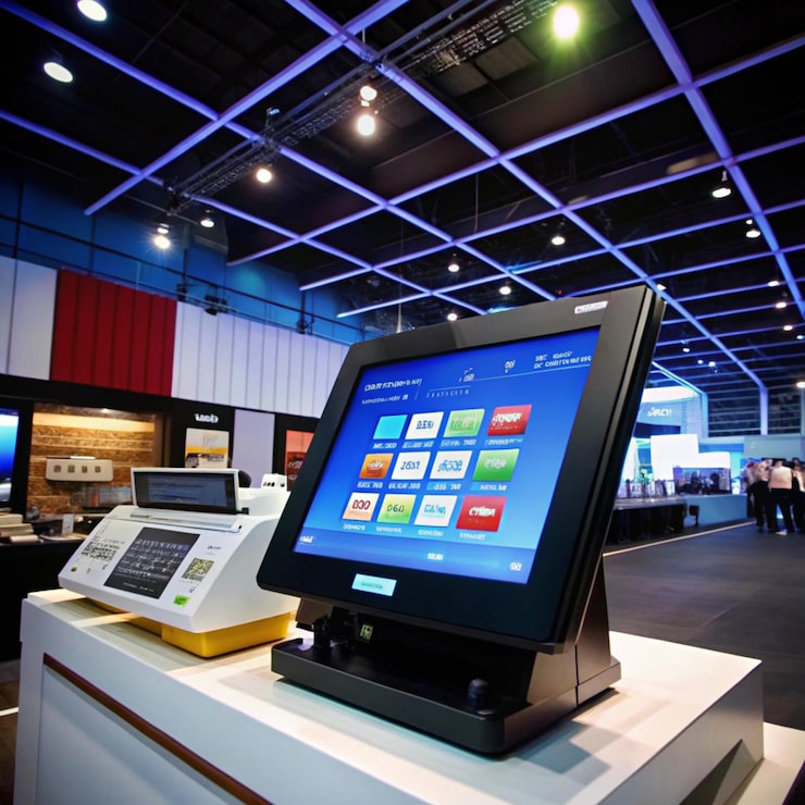 Photo sebuah monitor komputer dengan kata quot microsoft quot di layar