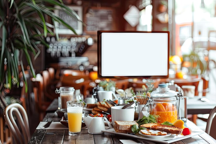 Photo templat web restoran sarapan