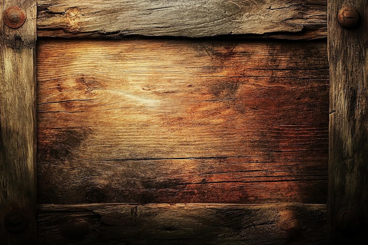 Foto tre tavole verticali di legno all'interno di un telaio