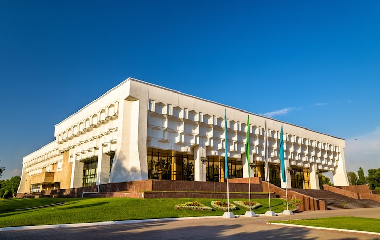 Foto vista della sala concerti turkiston a tashkent in uzbekistan