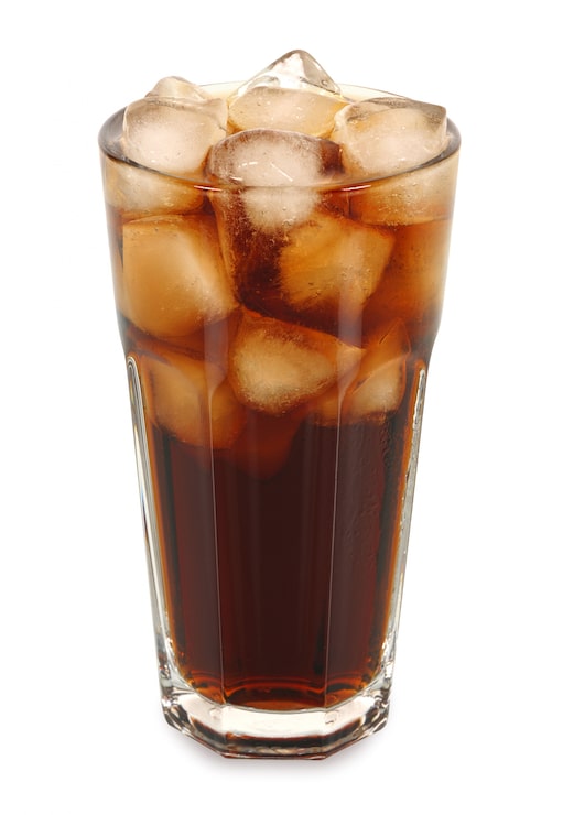 Foto grátis cola gelada no vidro alto