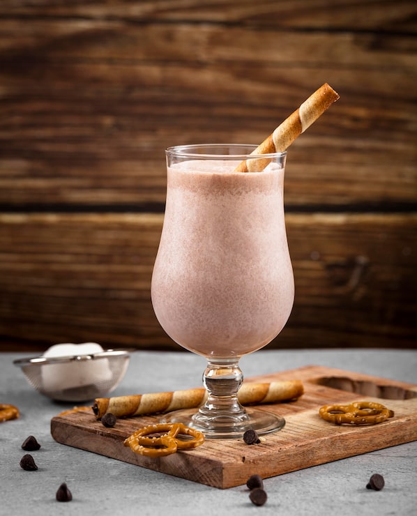 Foto grátis milkshake de chocolate close-up