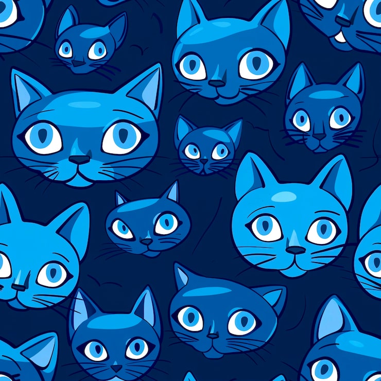 Foto grátis padrão de gato de arte digital