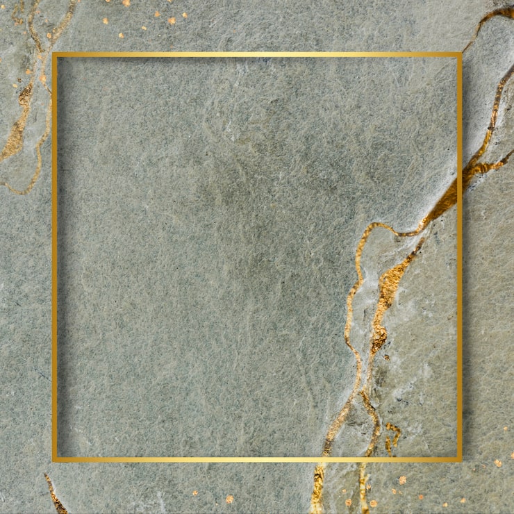 Foto grátis quadro dourado em fundo de mármore