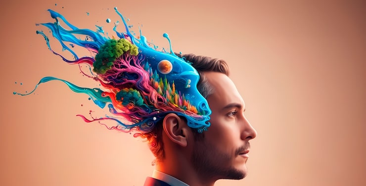 Foto grátis representação do processo e conceito da mente coletiva no estilo de arte digital