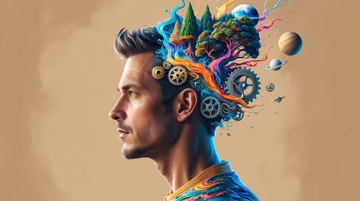 Foto grátis representação do processo e conceito da mente coletiva no estilo de arte digital