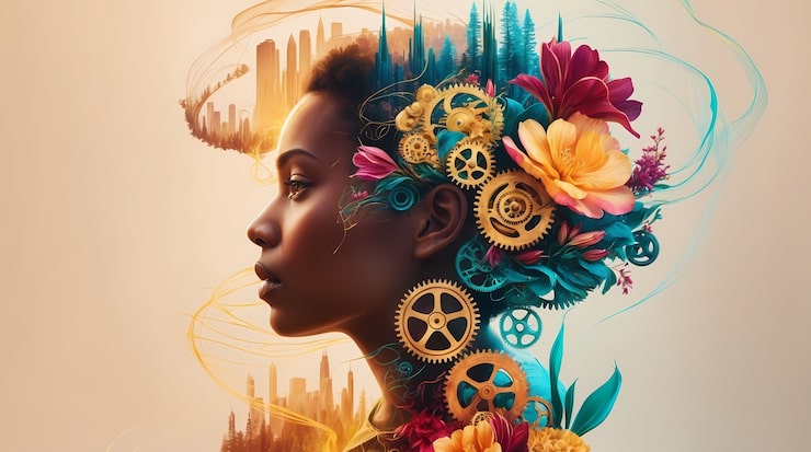 Foto grátis representação do processo e conceito da mente coletiva no estilo de arte digital