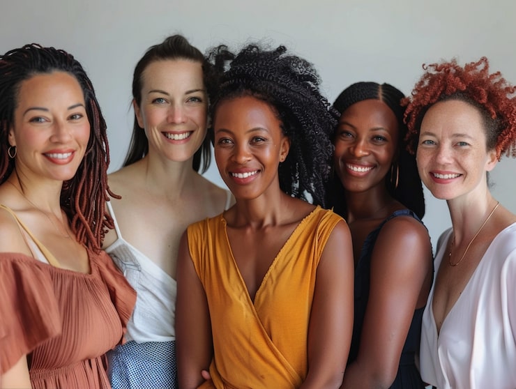 Foto grátis retrato de mulheres diversas juntas