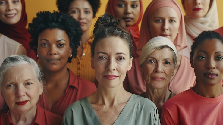 Foto grátis retrato de mulheres diversas juntas