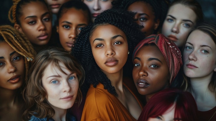 Foto grátis retrato de mulheres diversas juntas