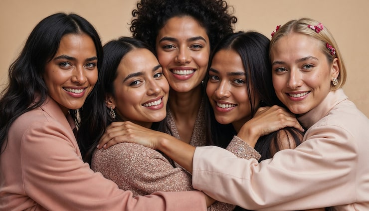 Foto grátis retrato de mulheres para o dia da mulher
