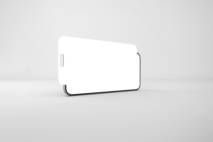 Foto grátis smartphone com protetor de tela isolado em fundo branco