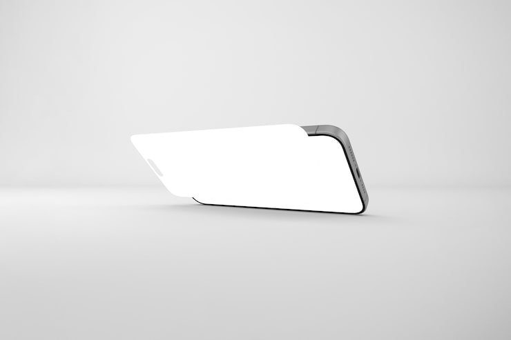 Foto grátis smartphone com tela em branco sobre um fundo branco