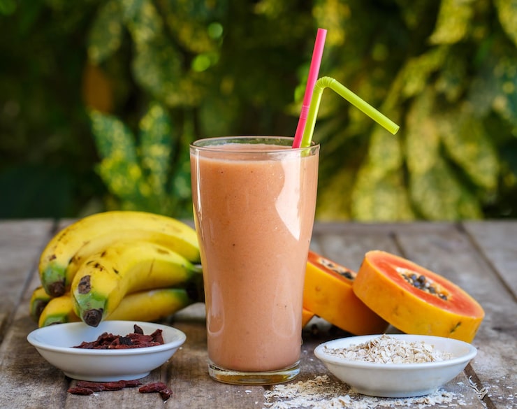 Foto grátis smoothie de mamão