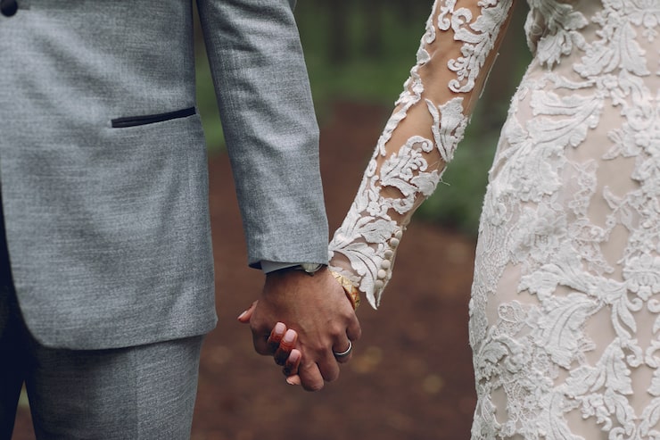 Foto grátis um casamento indiano elegante.