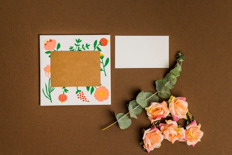 Kostenlose Foto blumendekoration mit blättern aus papier und karton