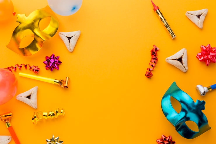 Kostenlose Foto bunte karnevalsmasken mit kopienraum