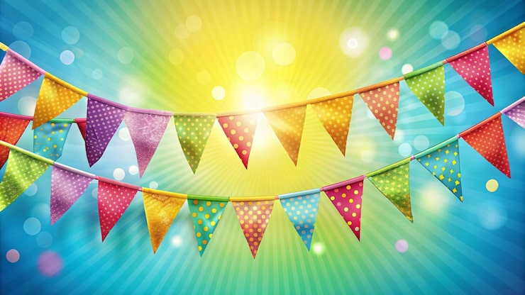 Kostenlose Foto farbige banner mit hellem hintergrund