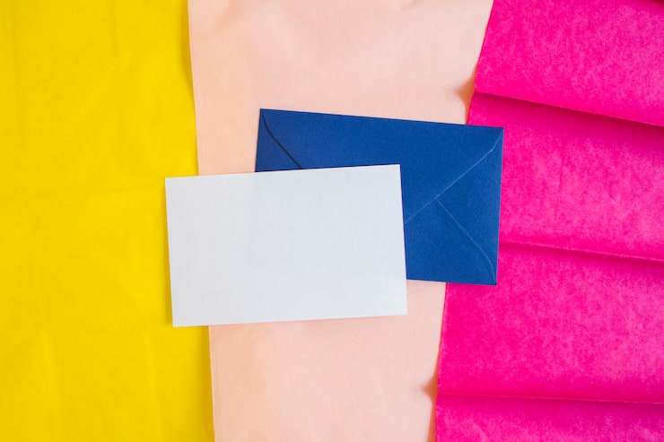 Kostenlose Foto geschenk umschlag packung mit karte