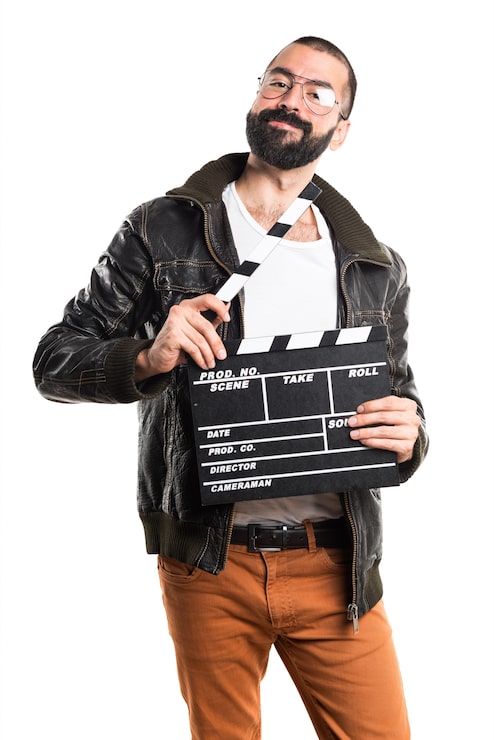 Kostenlose Foto man trägt eine lederjacke mit einer klappe
