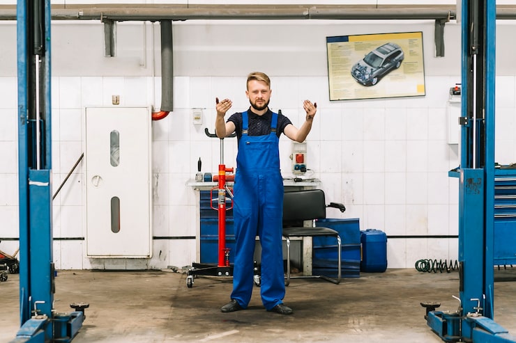 Kostenlose Foto mechaniker, der wartung beginnt
