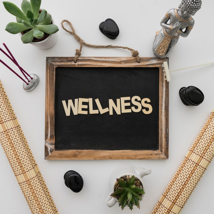 Kostenlose Foto wellness schriftzug an tafel