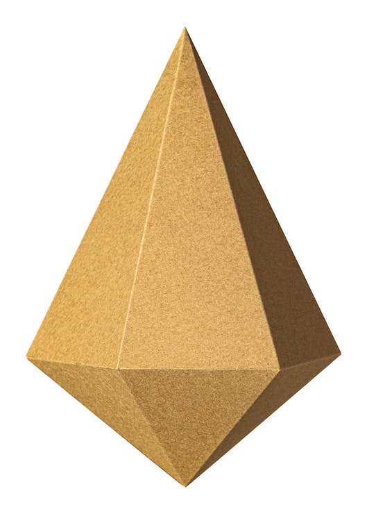Foto adhesivo de bipirámide hexagonal asimétrica png 3d de fondo transparente