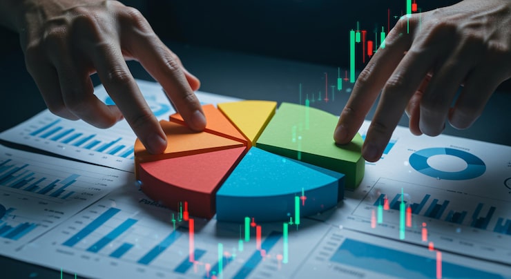 Foto análisis de datos financieros