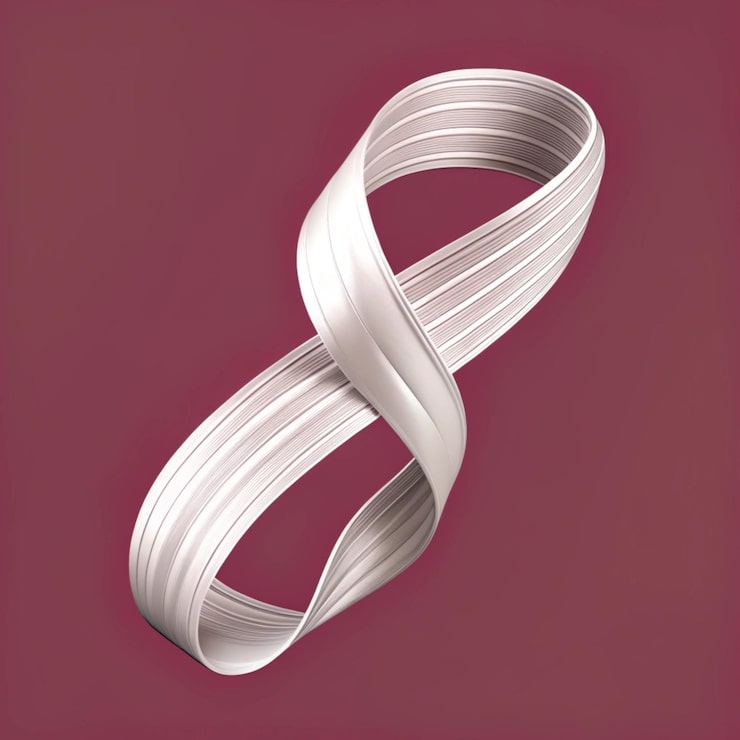 Foto un brazalete de plata con un diseño que dice "infinity" en él