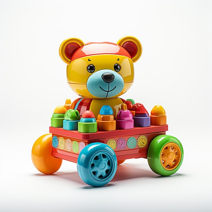 Foto brinquedo infantil isolado em fundo branco