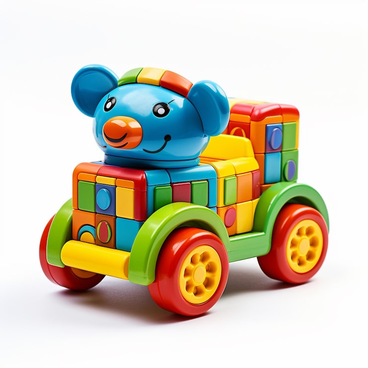 Foto brinquedo infantil isolado em fundo branco