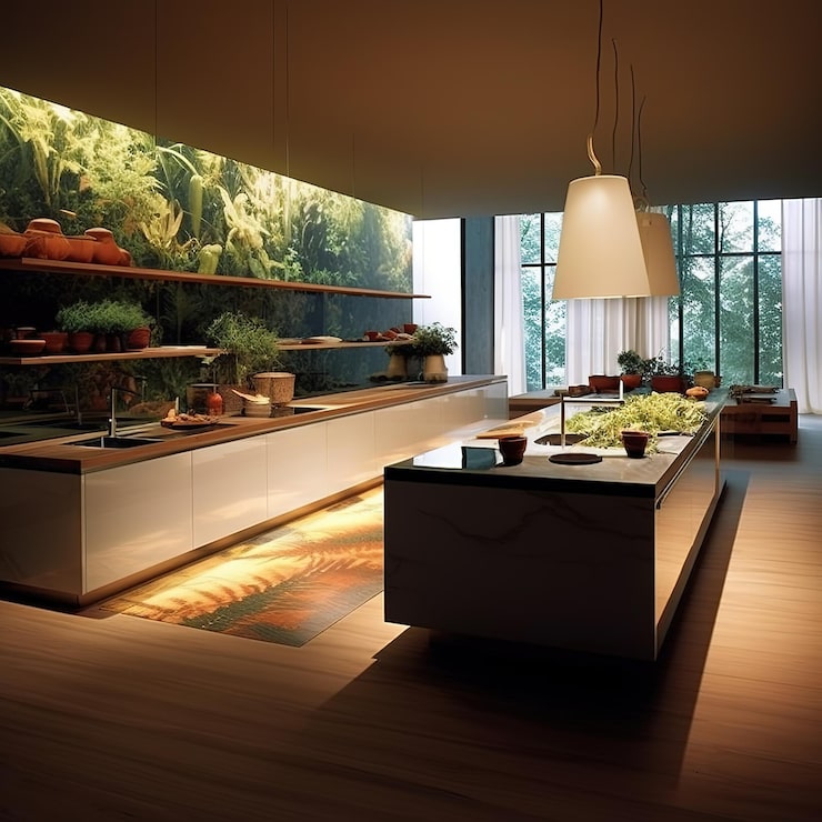 Foto cocina elegante y moderna diseñada.