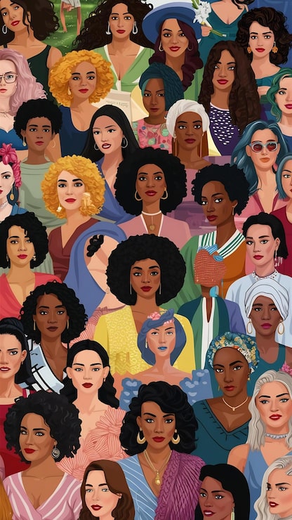 Foto colagem de mulheres