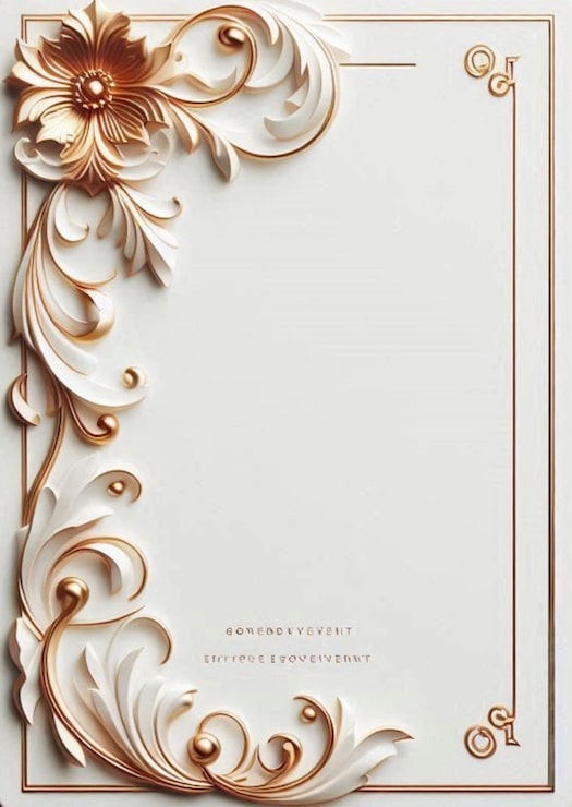 Foto elegante moldura barroca em fundo branco
