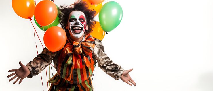 Foto fröhliche kinderfeier der halloween-party, kinderhintergrund mit kopierraum