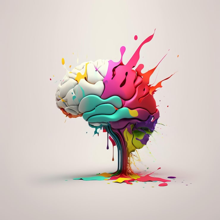 Foto ilustración del concepto de mente creativa