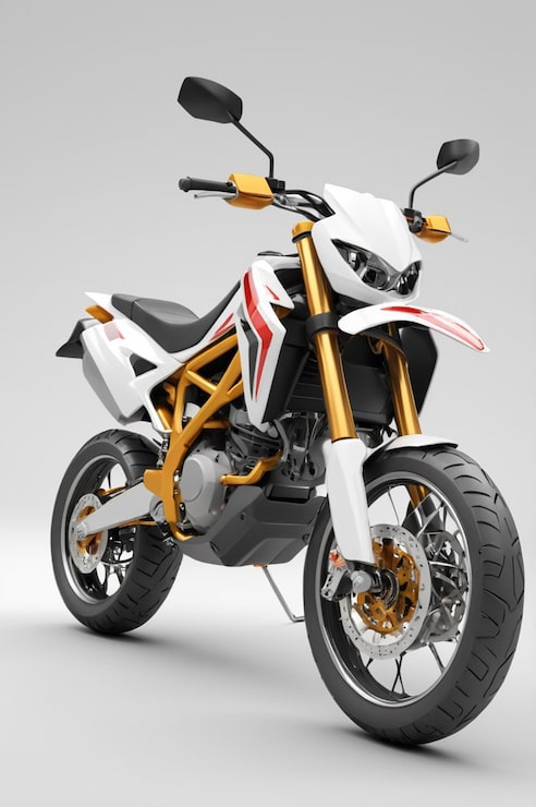 Foto ilustración gráfica de diseño de moto deporte