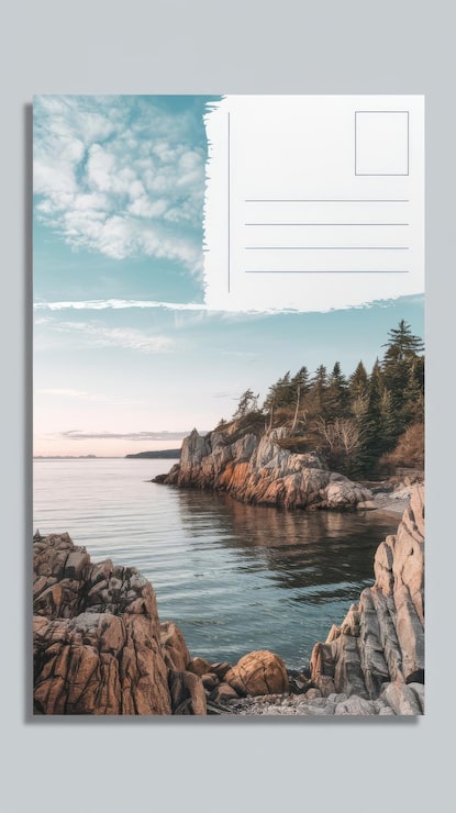 Foto leere postkarten-mockup